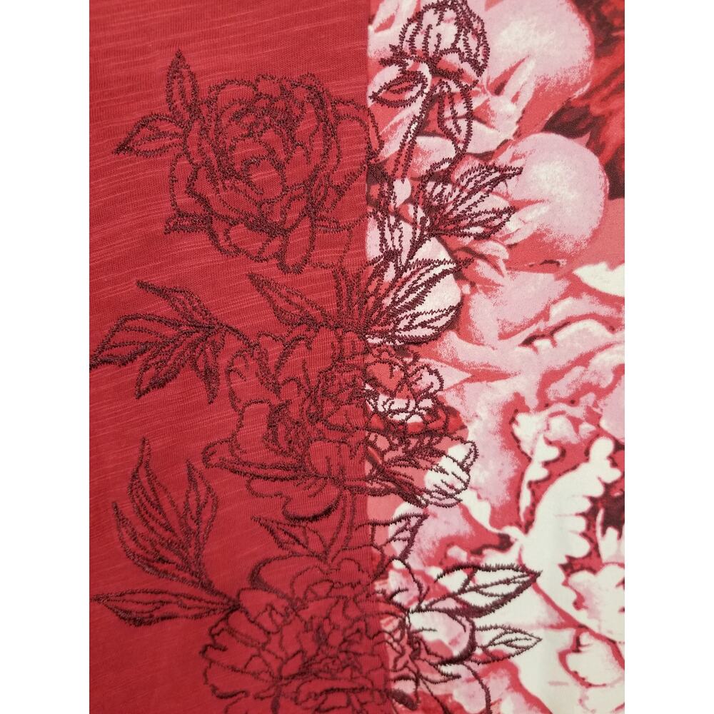 DG2 by Diane Gilman Lot of 2 Floral Cotton Modal Blouse T-Shirt Women's Size 1X - Picture 5 of 13